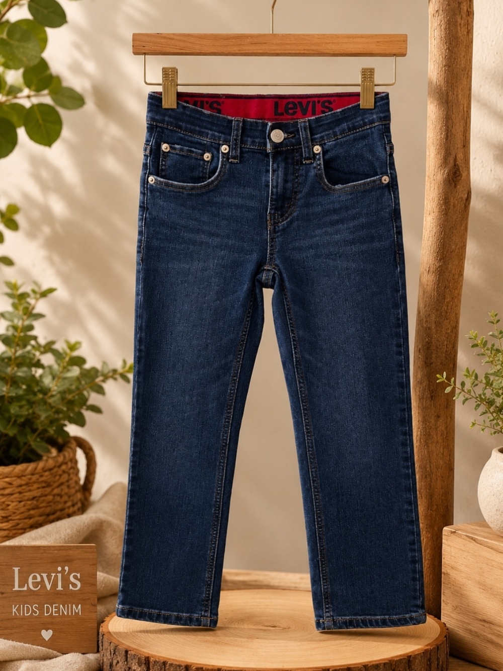 Levi's Kids Dark Wash Straight Jeans